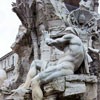 Fontana dei Quattro Fiumi, personifikacja rzeki Nil, Cosimo i Giacomo Antonio  Fancelli