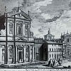 Fontana dell’Acqua Felice (on the right), on the left – Churches of Santa Susanna and Santa Maria della Vittoria, drawing Giuseppe Vasi, XVIII century