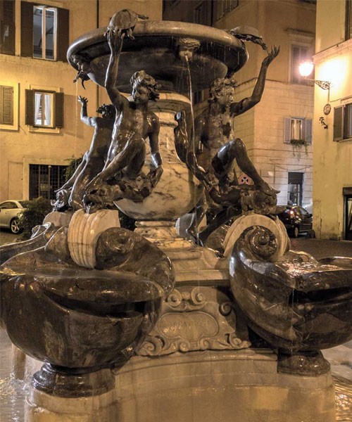 Fontana delle Tartarughe (Fontanna Żółwi), Piazza Mattei