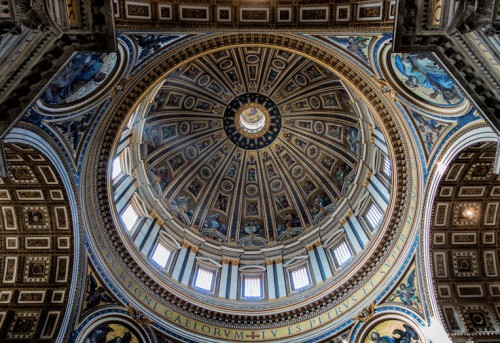 Domenico Fontana, completing of the construction of the dome of the Basilica of San Pietro in Vaticano, design Michelangelo