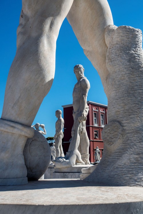 Foro Italico, sculptures of athletes adorning the stadium (Stadio dei Marmi)