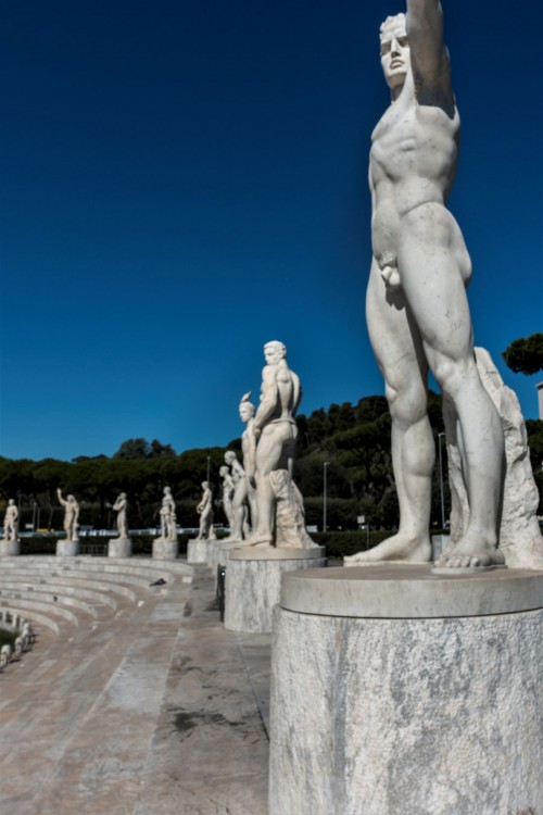 Foro Italico, Stadio dei Marmi, top of the stands of the stadium