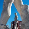 Foro Italico, rzeźby atletów zdobiące stadion (Stadio dei Marmi)