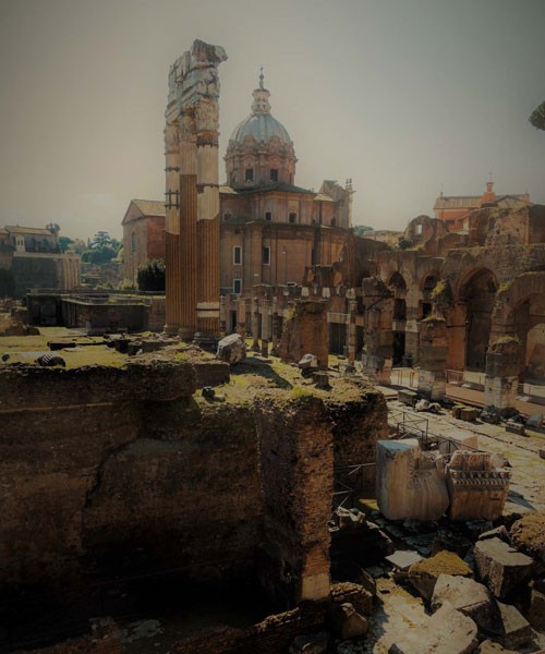 Forum of Caesar, in the background Church of Sant Luca e Martina