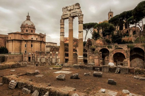 Forum of Caesar, in the background Church of Sant Luca e Martina