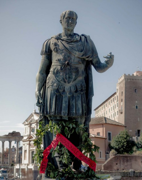 Statue of Julius Caesar at via dei Fori Imperiali