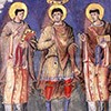 Charles the bald with Popes Gelasisus I. and Gregory I from the sacramentary of Charles the bald, pic. Wikipedia