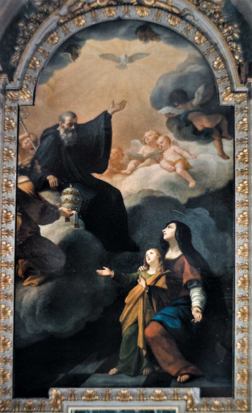 St. Benedict Appearing to a Young Gregory and his Mother Silvia, John Parker, 1749, Church of San Gregorio Magno