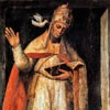 St. Gregory I, painting by an unknown author, XV century, monastery of the Church of San Gregorio Magno