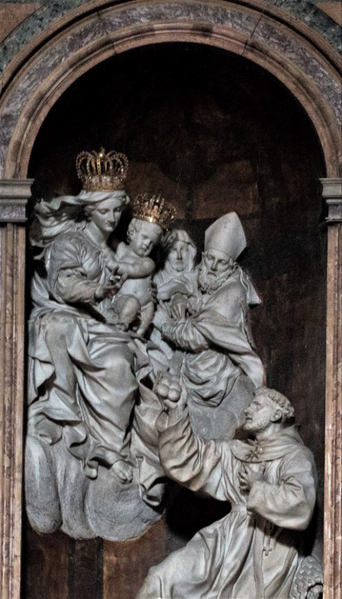 Alessandro Algardi, main altar, sculptures by Ercole Ferrata and Domenico Guidi, Church of San Nicola da Tolentino