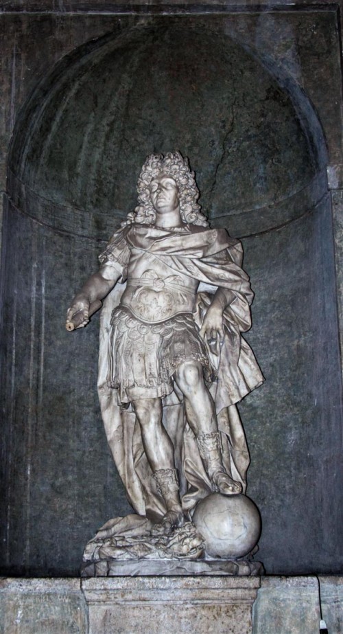 Domenico Guidi, figure of Louis XIV (works on the sculpture were finished by a French artist), Villa Medici