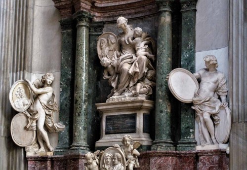 Domenico Guidi, tombstone of Orazio Falconieri and Ottavia Sacchetti, Basilica of San Giovanni dei Fiorentini