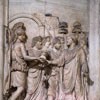 Przybycie  Hadriana do Rzymu, powitanie przez senat, lud i boginię Romę, relief z niezachowanego łuku Hadriana,  Musei Capitolini