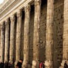 Present-day view – preserved part of Hadrian’s Temple integrated with the building of the Stock Exchange and the  Chamber of Commerce