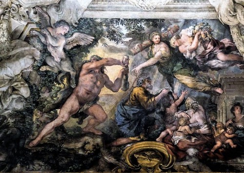 Herkules rozprawiający się z Harpią, Triumf Opatrzności Bożej, Pietro da Cortona, Palazzo Barberini