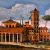 Basilica of San Lorenzo fuori le mura, view of the church from the beginning of the XVII century