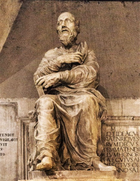 Statue of Pope Hippolytus, fragment, Church of San Lorenzo in Damaso