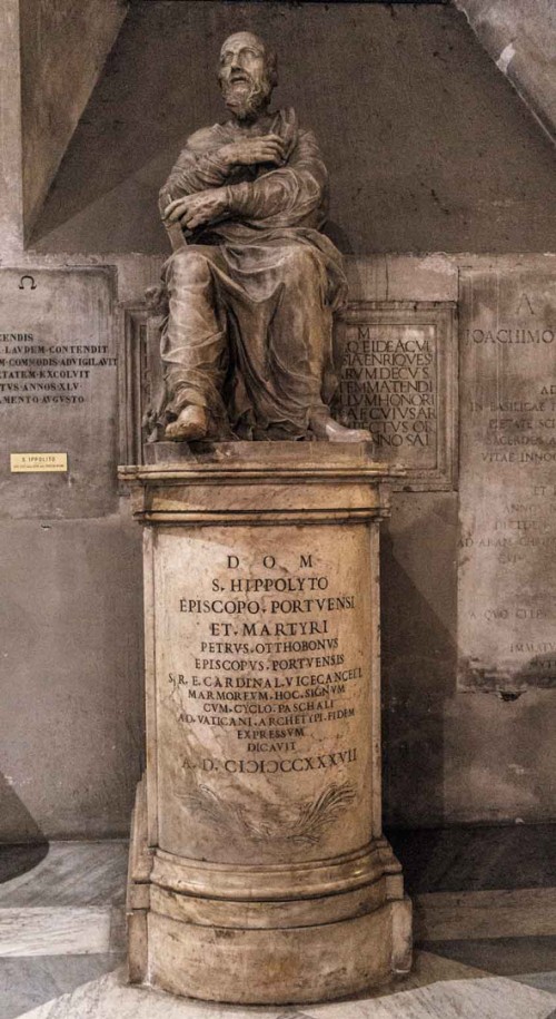 Statue of Pope Hippolytus, Church of San Lorenzo in Damaso