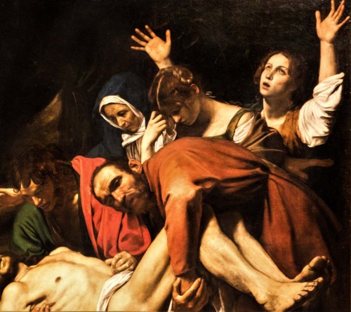 The Entombment of Christ, S. John and Nicodemus hold the Body of Christ, Musei Vaticani, Caravaggio, Musei Vaticani