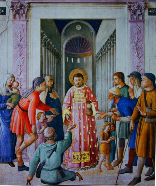 St. Lawrence Distributing Alms, Fra Angelico, Chapel of Pope Nicholas V, Apostolic Palace