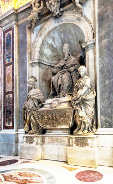 Alessandro Algardi, tombstone monument of Pope Leo XI, fragment, Basilica of San Pietro in Vaticano