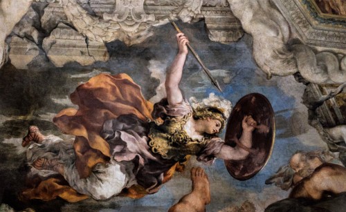 Triumf Opatrzności Bożej, Minerwa strącająca gigantów, Pietro da Cortona, Palazzo Barberini