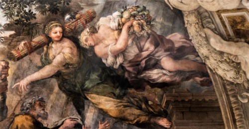 Triumf Opatrzności Bożej, Sprawiedliwość w towarzystwie Dobrobytu, Pietro da Cortona, Palazzo Barberini