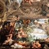 Triumf Opatrzności Bożej, leżąca Wenus i nadlatująca alegoria Czystości, Pietro da Cortona, Palazzo Barberini