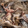 Triumph of Divine Providence, in the middle allegory of Wisdom, on the side allegory of Piety, Pietro da Cortona, Palazzo Barberini