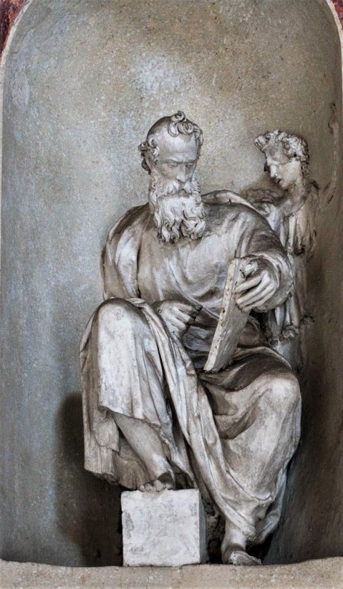 Tempietto, figure of St. Matthew the Evangelist, Giovanni Francesco Rossi