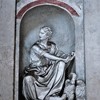 Tempietto, chapel interior – figure of St. John the Evangelist adorning one of the chapel walls, Giovanni Francesco Rossi