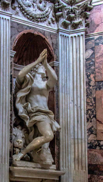 Basilica of Santa Maria del Popolo, Chigi Chapel, statue of Daniel, Gian Lorenzo Bernini