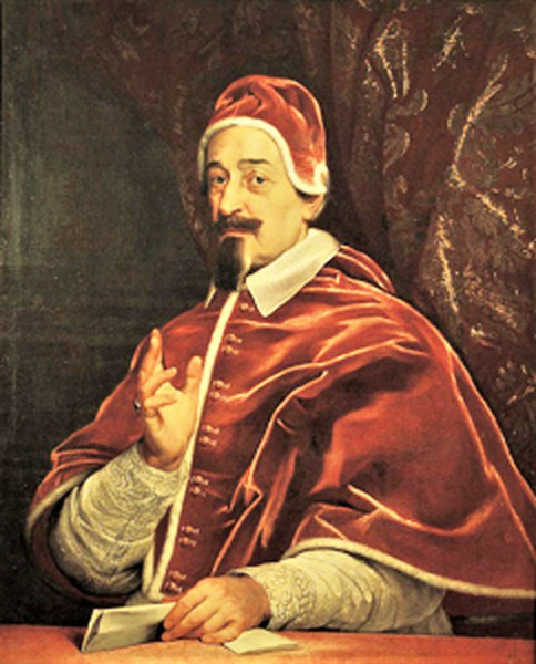 Portrait of Pope Alexander VII, workshop of Baciccio, pic. WIKIPEDIA