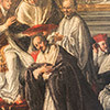 Fabio Chigi otrzymuje kapelusz kardynalski od Innocentego X, fragment, Pier Leone Gehzzi, pocz. XVIII w.