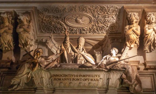 Funerary monument of Pope Innocent X, Church of Sant’Agnese in Agone, Piazza Navona