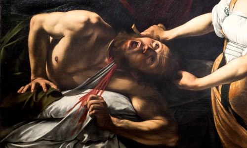 Judyta i Holofernes, Caravaggio, fragment, Galleria Nazionale d’Arte Antica, Palazzo Barberini