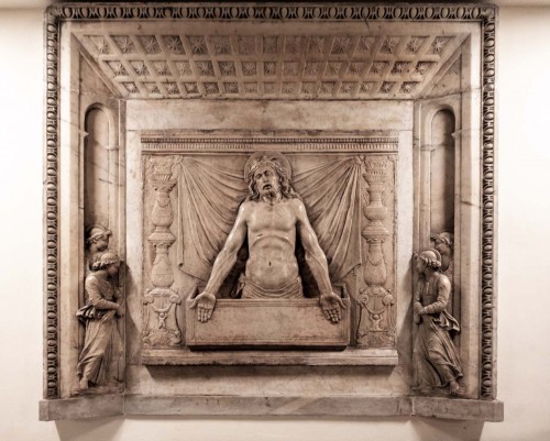 Vir Dolorum – slab decorating the tombstone of Pope Callixtus III in the Vatican Grottoes