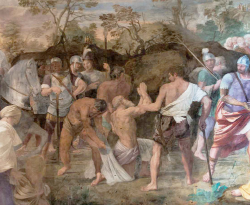 Oratorium Sant'Andrea, fragment, Guido Reni, Św. Andrzej dostrzegający krzyż swego męczeństwa