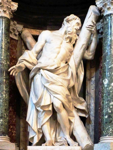 Posąg św. Andrzeja, Camillo Rusconi, bazylika San Giovanni in Laterano