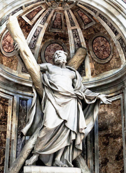 Statue of St. Andrew, François Duquesnoy, Basilica of San Pietro in Vaticano