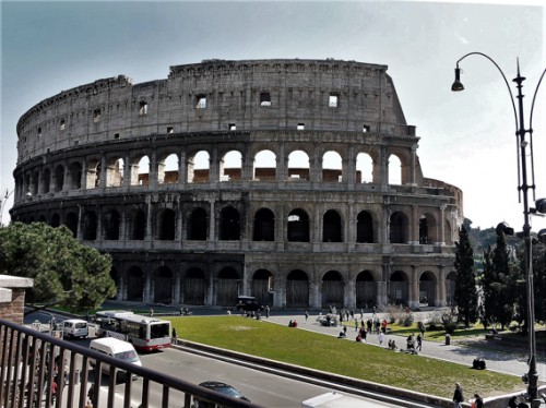 Colosseum seen from via dei Fori Imperiali