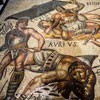 Gladiators, ancient mosaic, Galleria Borghese