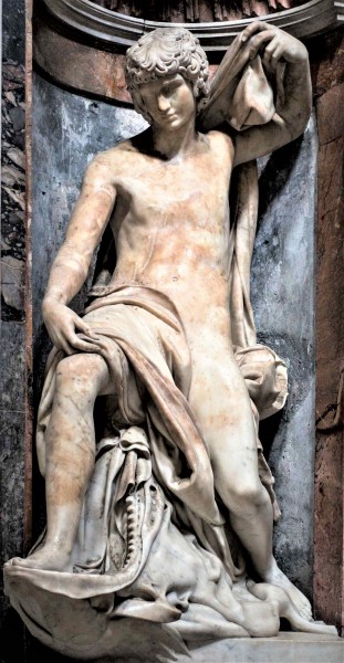 Statue of Jonah in the Chigi Chapel, Basilica of Santa Maria del Popolo