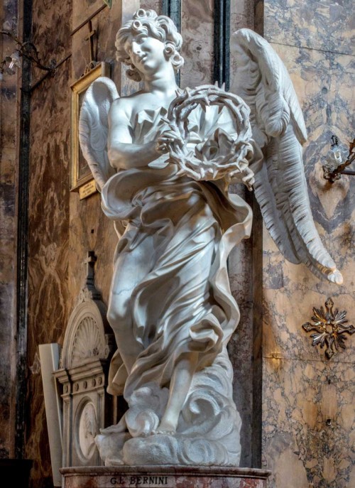 Basilica of Sant'Andrea delle Fratte, Angel with the Crown of Thorns, Gian Lorenzo Bernini