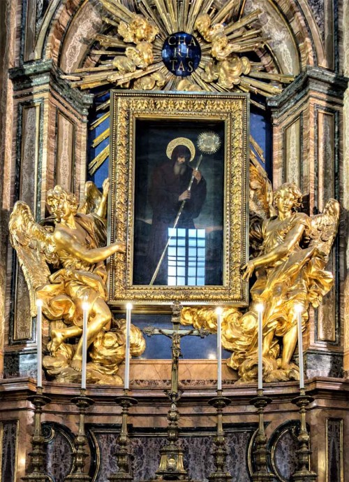 Basilica of Sant'Andrea delle Fratte, view of the altar in the Chapel of San Francesco di Paola, Pietro Bracci