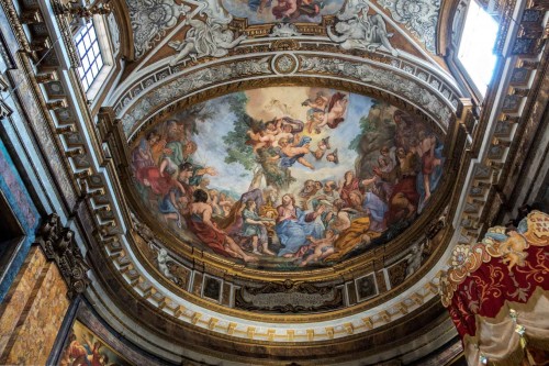 Basilica of Sant'Andrea delle Fratte, top of the apse with the scene of the miraculous feeding of the five thousand by Christ, Andrea P. Marini