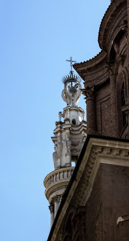 Basilica of Sant'Andrea delle Fratte, top of the church bell tower, Francesco Borromini