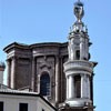 Basilica of Sant'Andrea delle Fratte, view of the church bell tower and tower – design by Francesco Borromini
