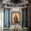 Basilica of Sant'Andrea delle Fratte, view of the altar with the painting of the Miraculous Virgin Mary