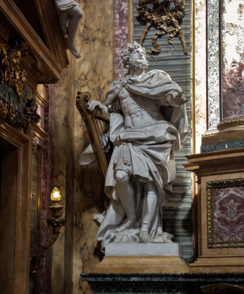 San Carlo al Corso, ołtarz Niepokalanego Poczęcia, transept, posąg Dawida, André Jean Le Brun